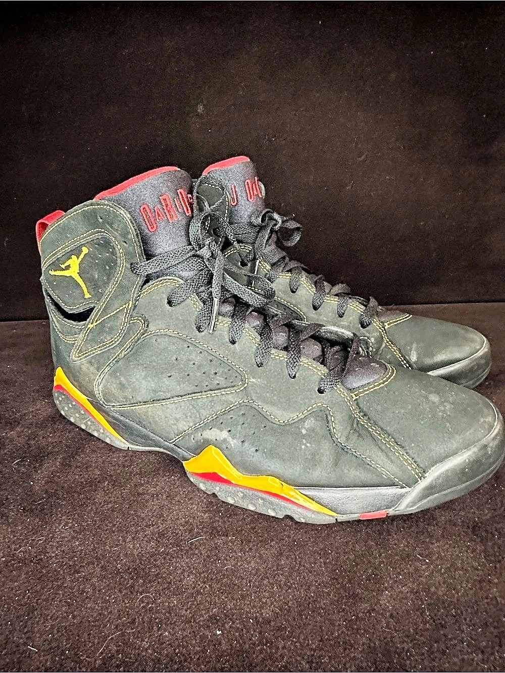 Jordan Air Jordan 7 Retro 'Citrus' 2006 Sneakers Black & Red US 13